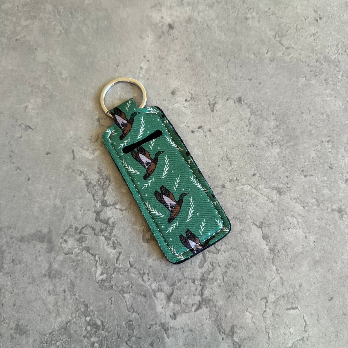 Chapstick Holder Keychain – Cow Print
