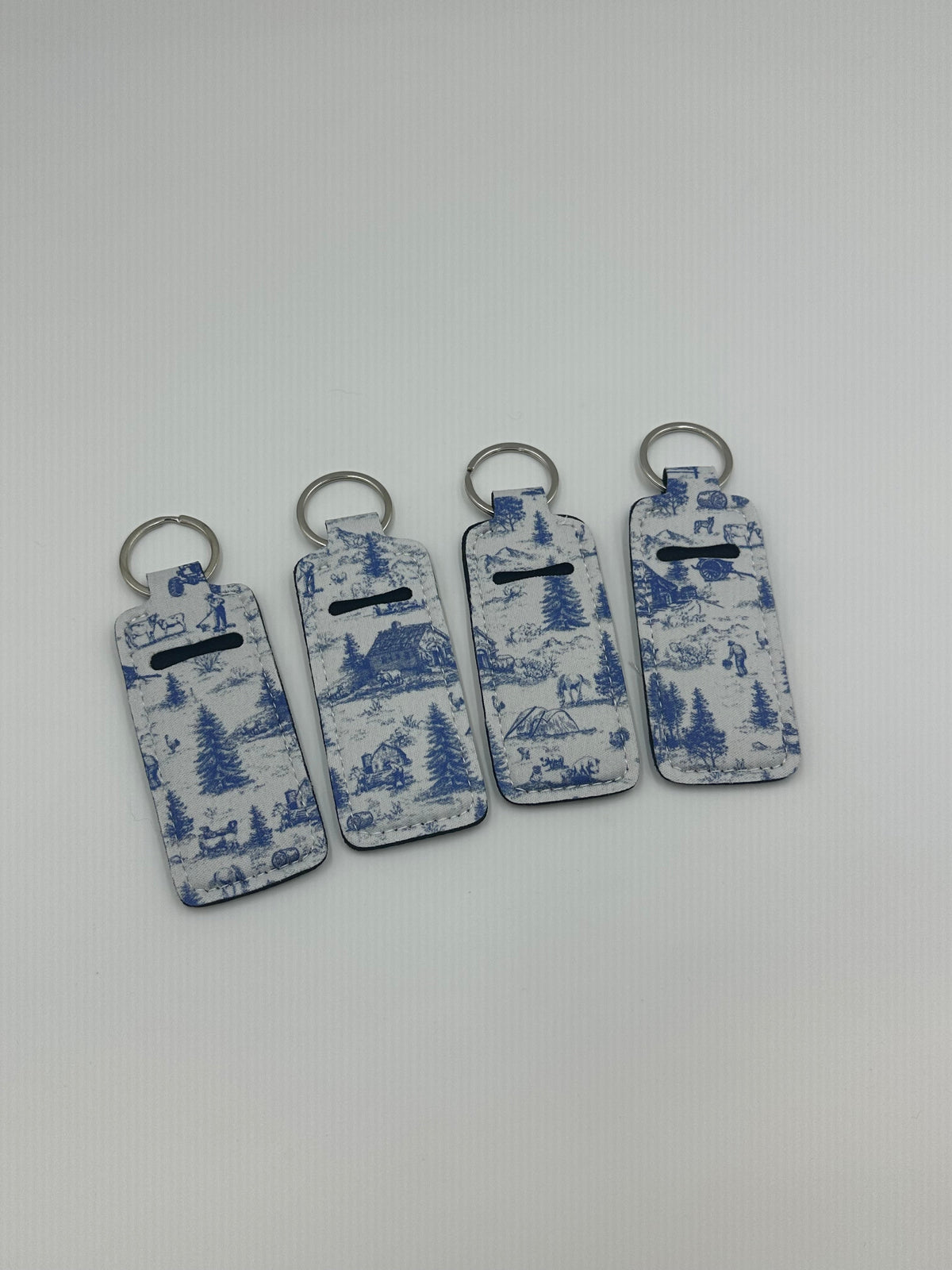 Chapstick Holder Keychain – Cow Print