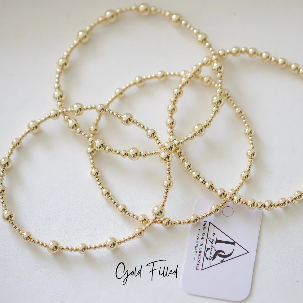 Beaded Bracelet 14k Gold Filled