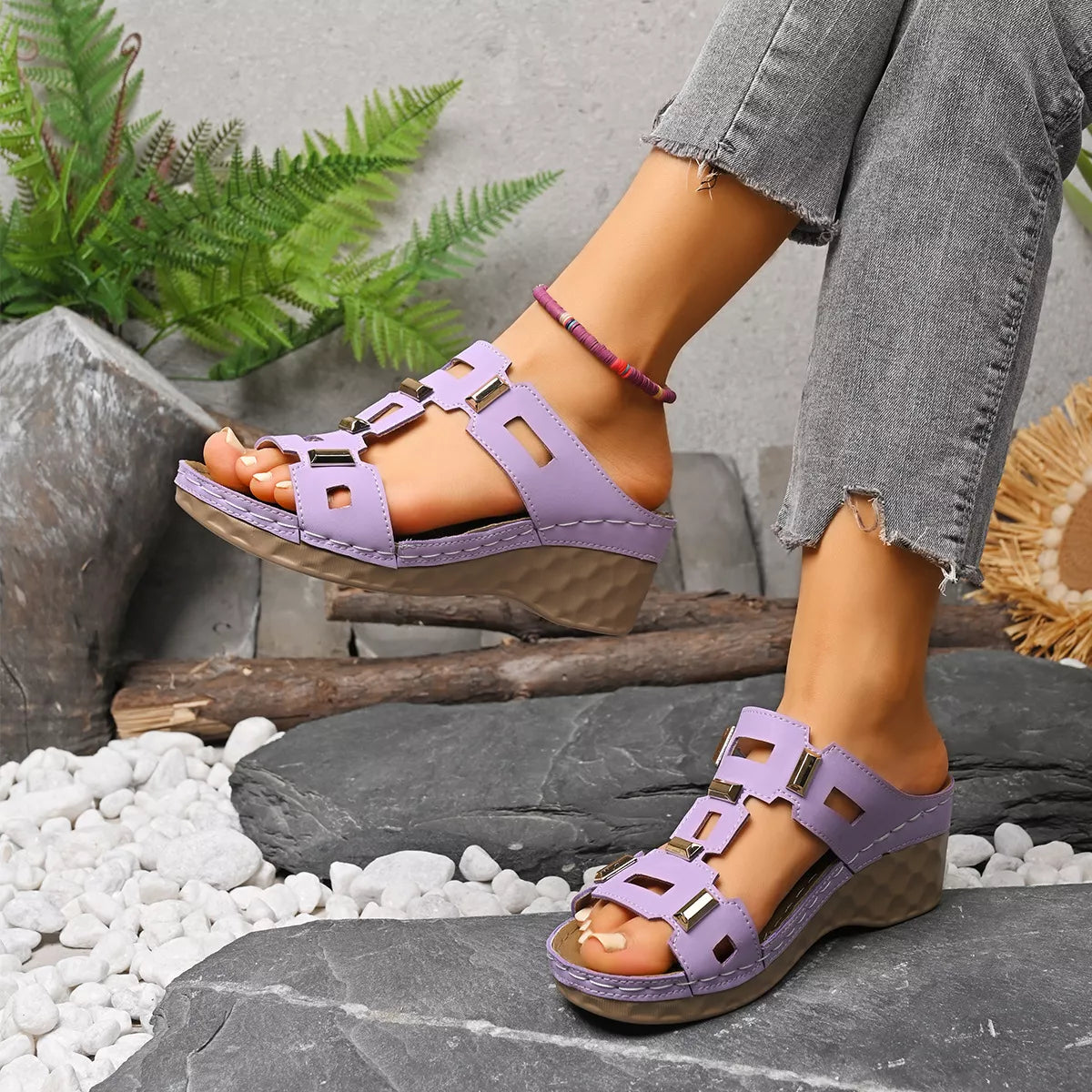 Open Toe Wedge Sandals