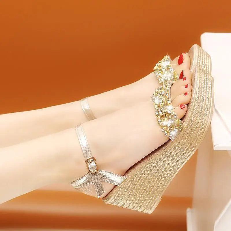 Studded Detail Luxury Shine Design Shoes
