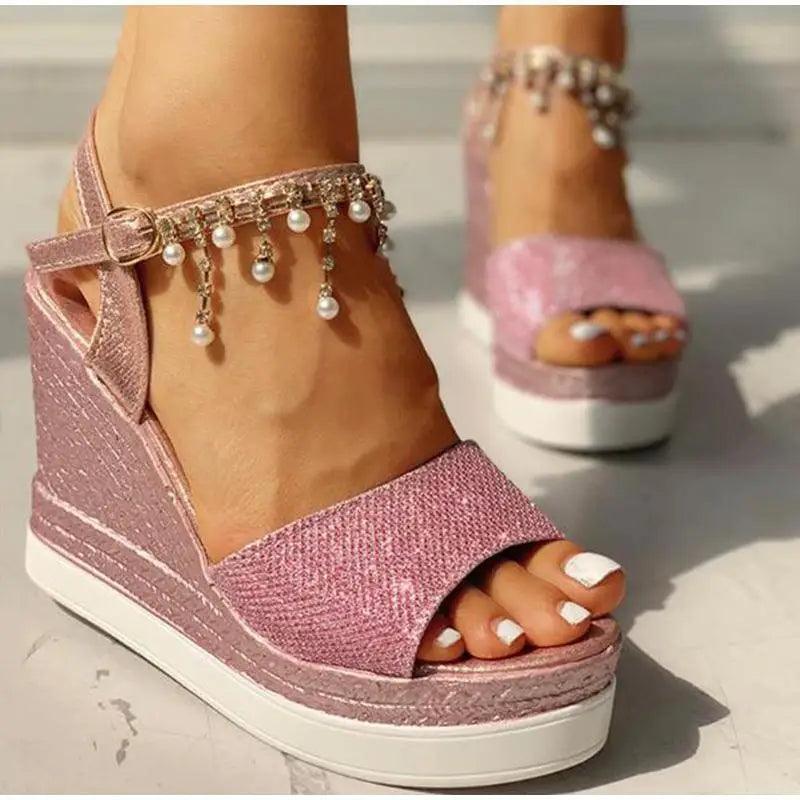 Studded Detail Luxury Shine Design Shoes