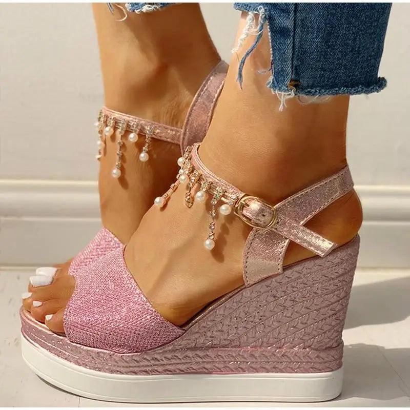 Studded Detail Luxury Shine Design Shoes