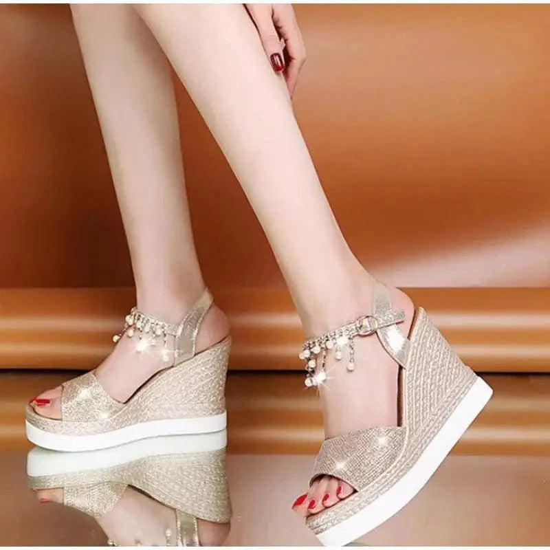 Studded Detail Luxury Shine Design Shoes