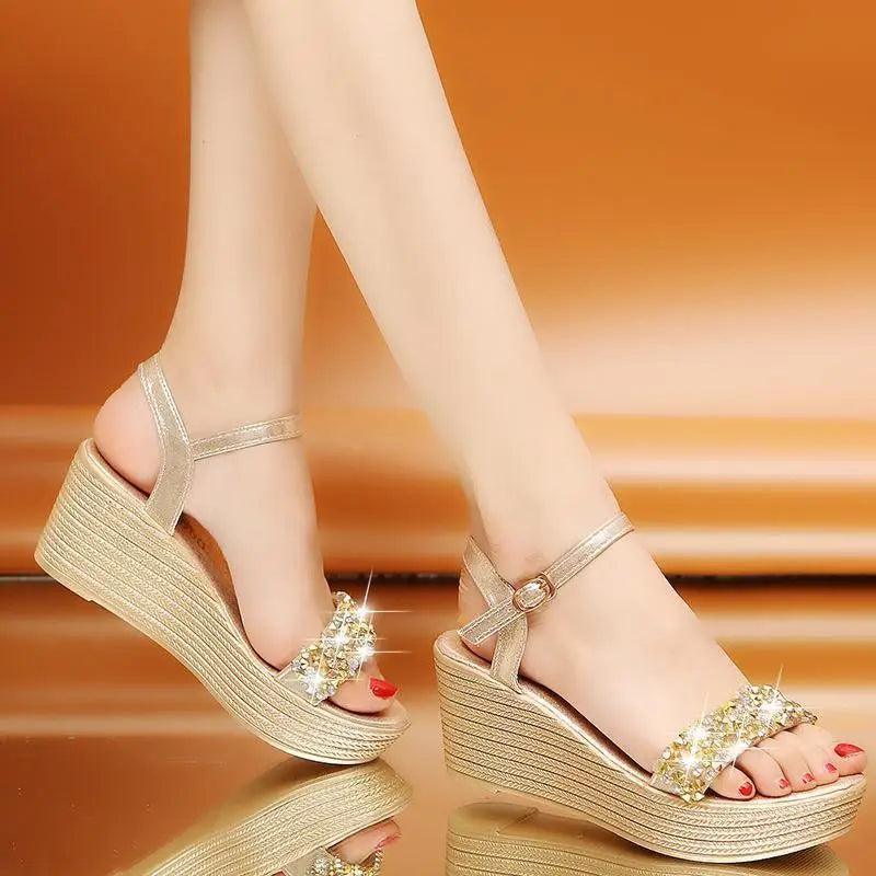Studded Detail Luxury Shine Design Shoes