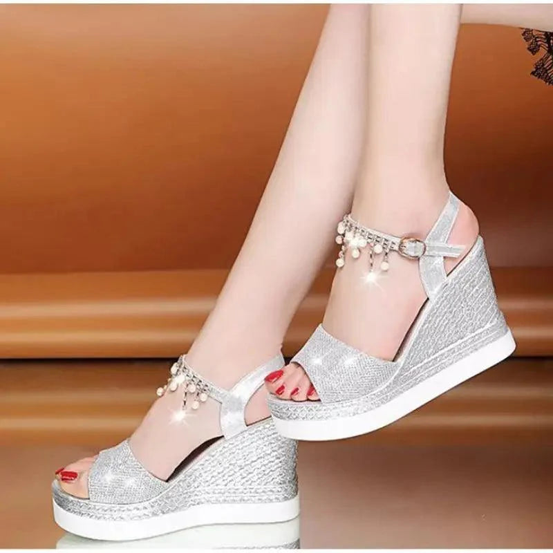 Studded Detail Luxury Shine Design Shoes