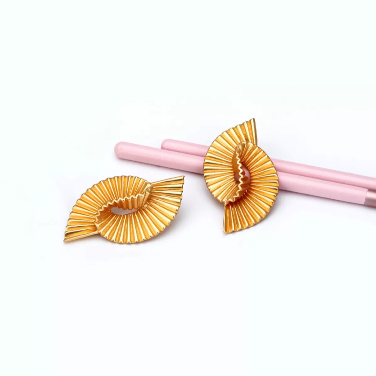 18K Gold-Plated Copper Spiral Earrings