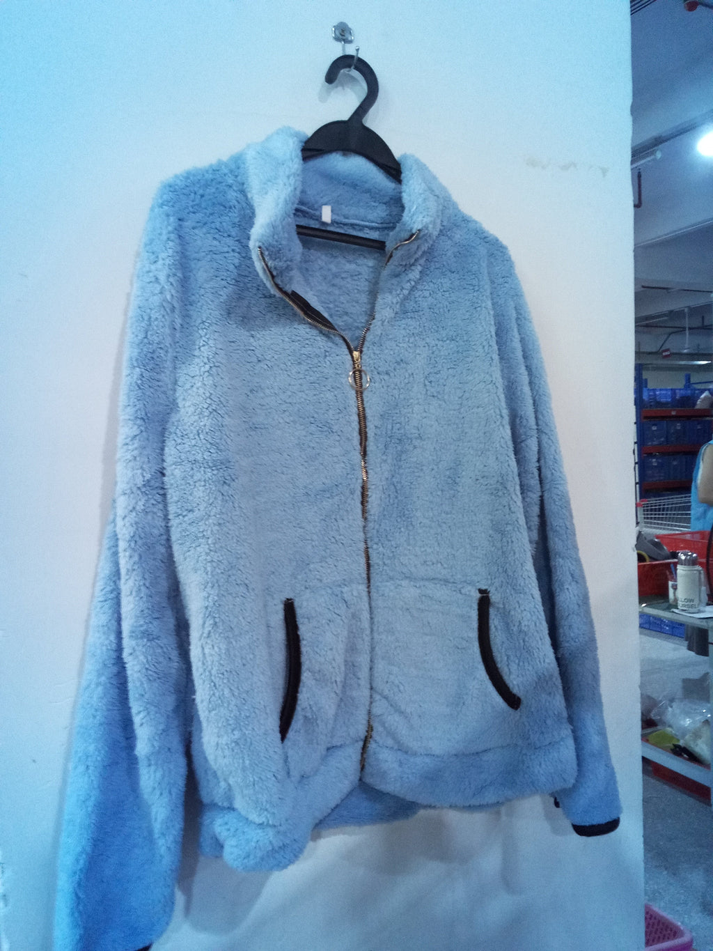 Double-Sided Fleece Zip-Up Cardigan - Casual Plush Hooded Jacket for Men Women Winter Warm Outerwear