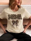 Mama Green Camo Bow Graphic Tee