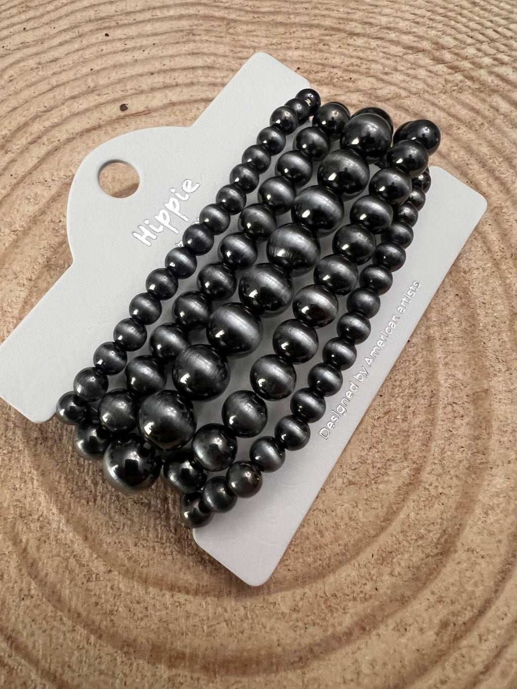 Faux Sterling Pearl Western Stretch Bracelet Set
