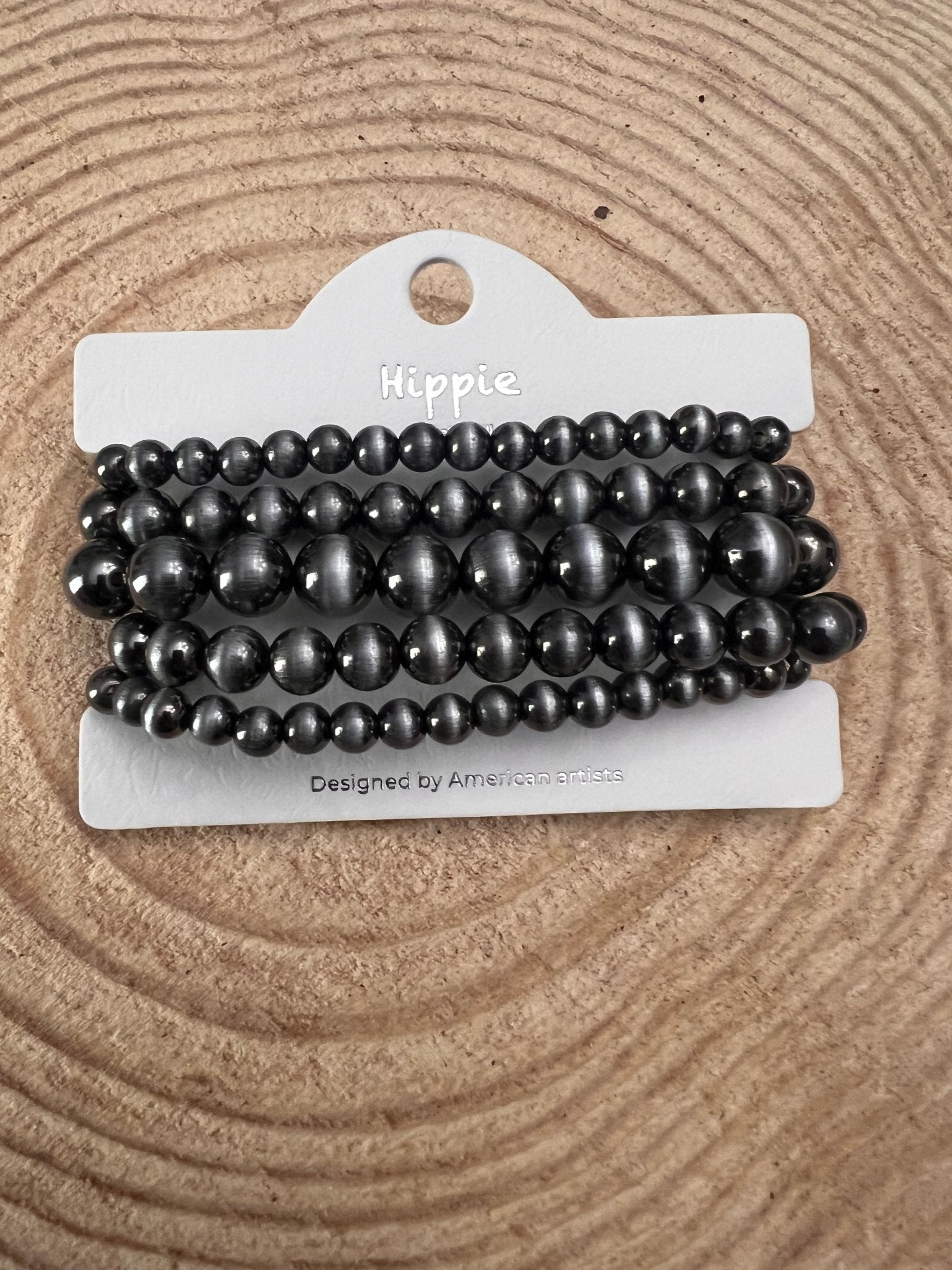 Faux Sterling Pearl Western Stretch Bracelet Set
