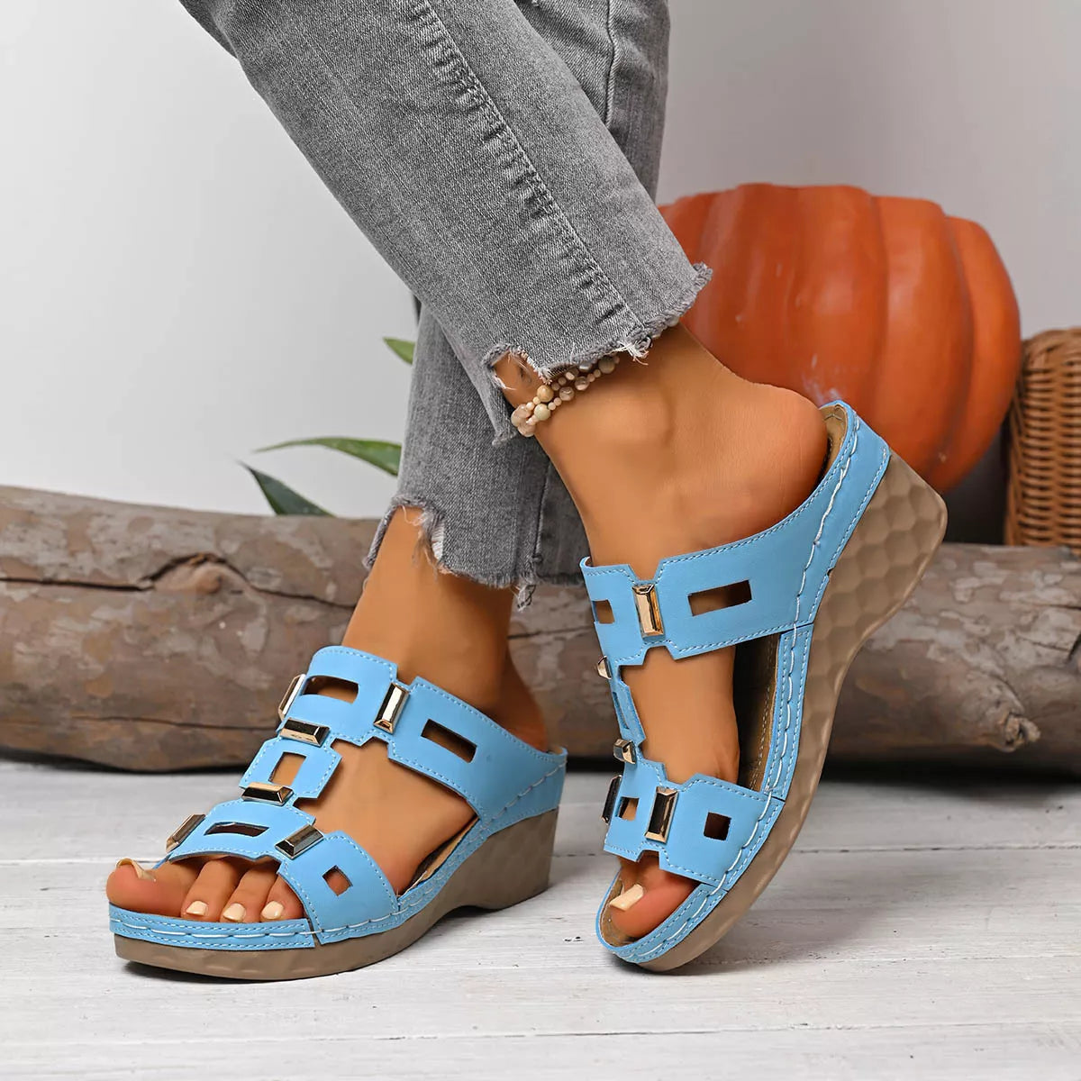 Open Toe Wedge Sandals