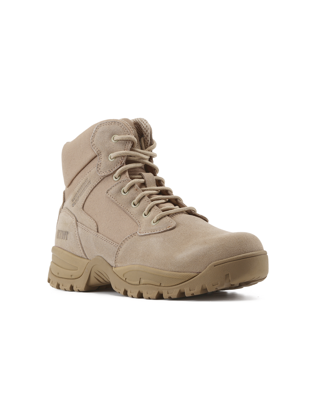 Kiwi Rugged Sand Suede Mid-Cut 6" Composite Toe Zipped Water Resistant Tactical Boots