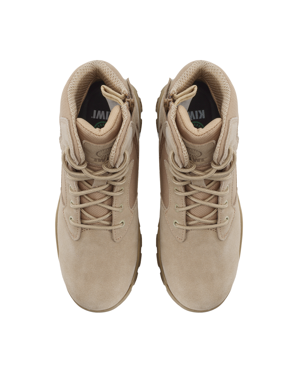 Kiwi Rugged Sand Suede Mid-Cut 6" Composite Toe Zipped Water Resistant Tactical Boots