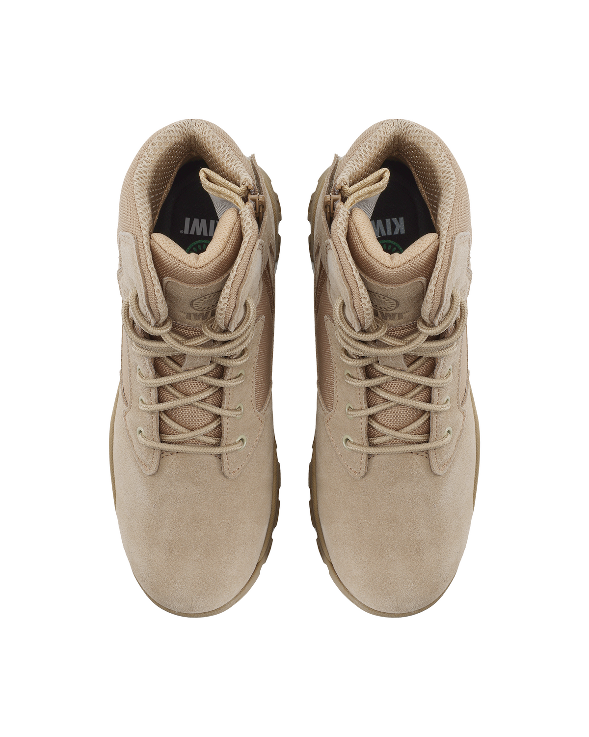 Kiwi Rugged Sand Suede Mid-Cut 6" Composite Toe Zipped Water Resistant Tactical Boots