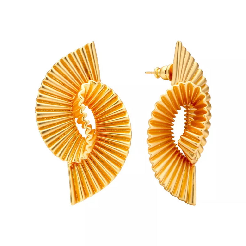 18K Gold-Plated Copper Spiral Earrings