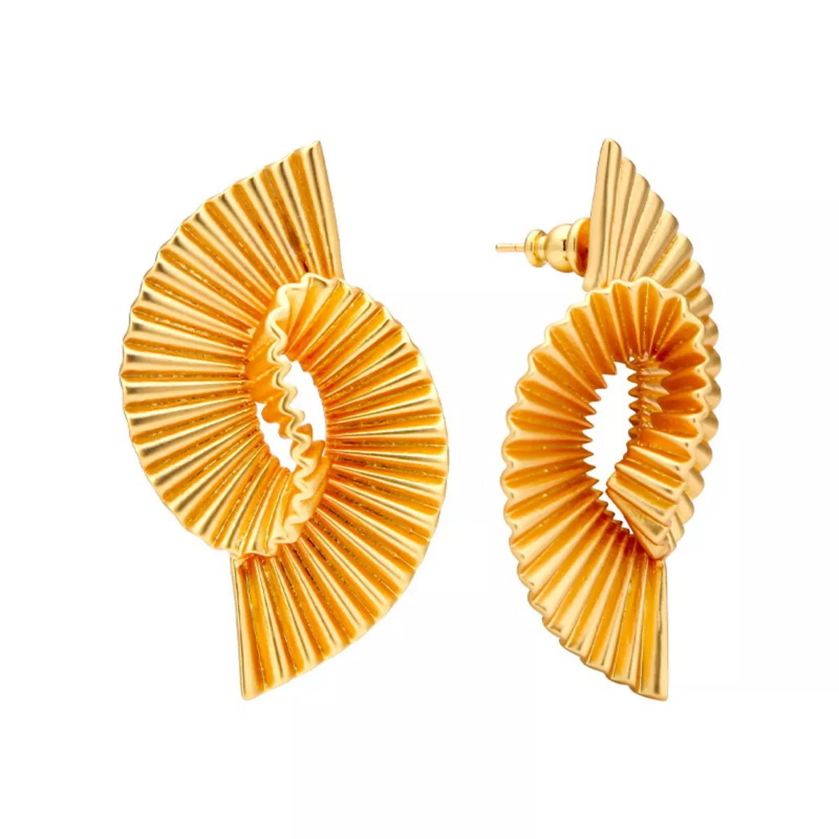 18K Gold-Plated Copper Spiral Earrings