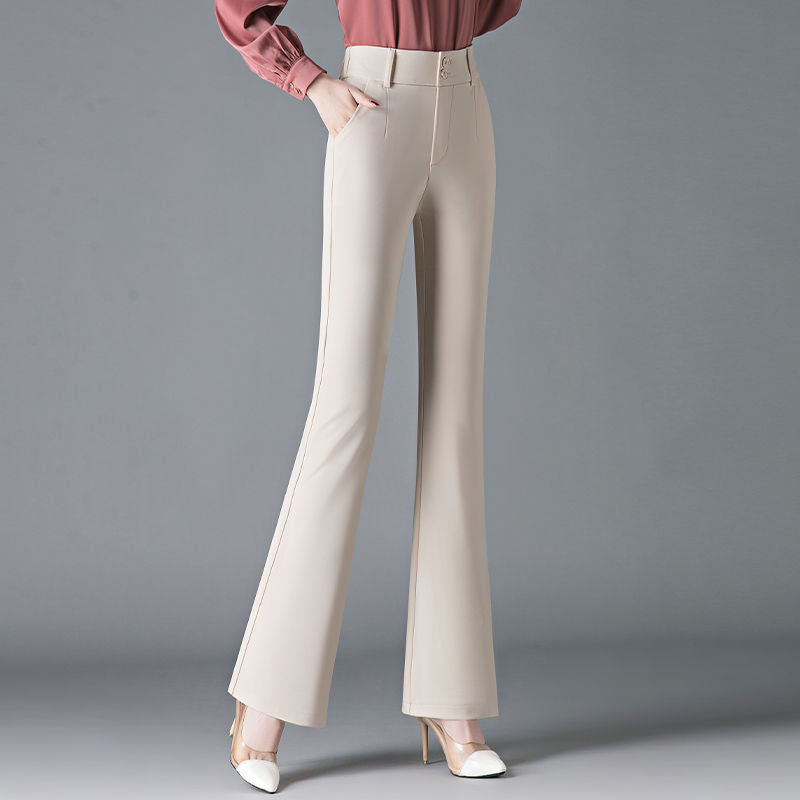 Casual High-waisted Bootcut Pants