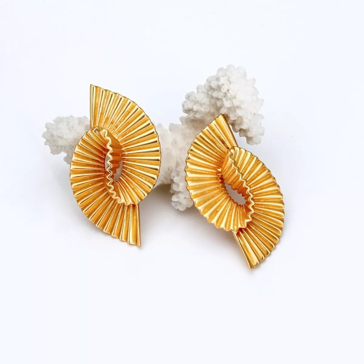 18K Gold-Plated Copper Spiral Earrings