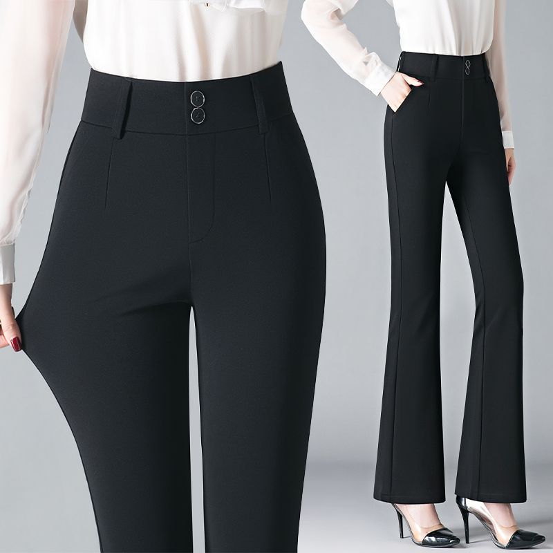 Casual High-waisted Bootcut Pants