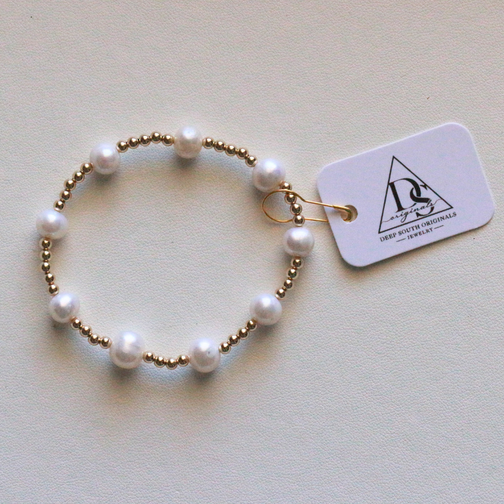 Katie Bracelet - 14k Gold Filled Beaded Bracelet