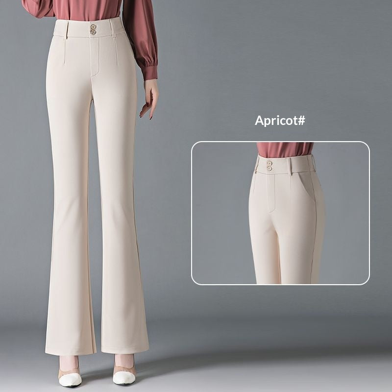 Casual High-waisted Bootcut Pants