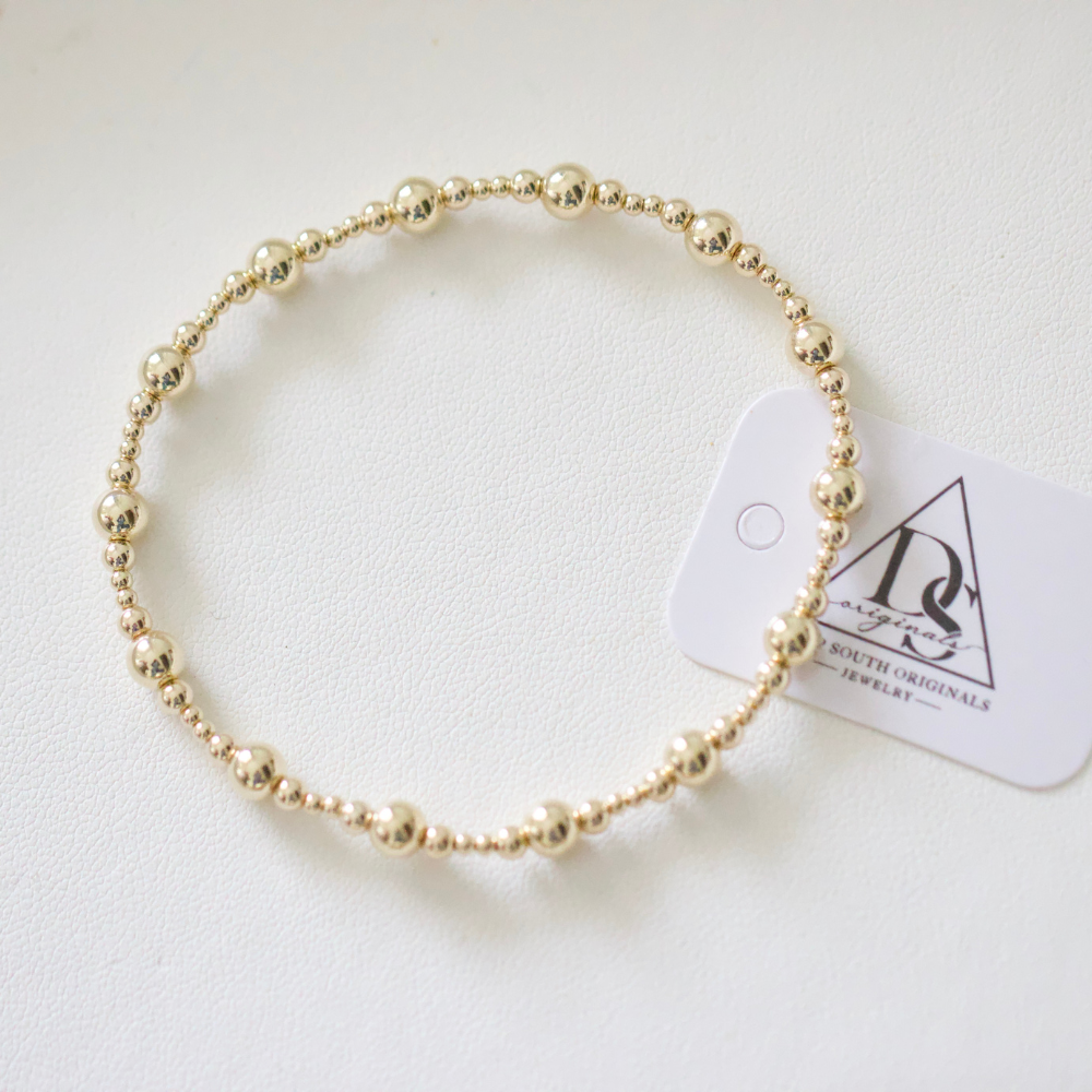 Beaded Bracelet 14k Gold Filled