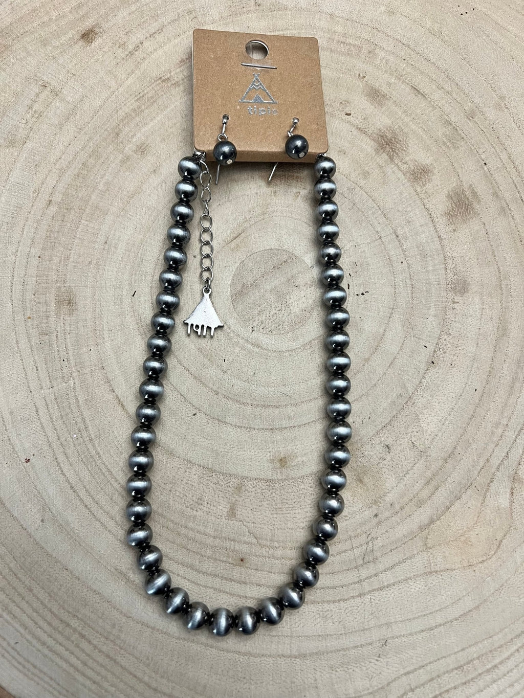 Fashion Pearl Choker Necklace & Earring Set