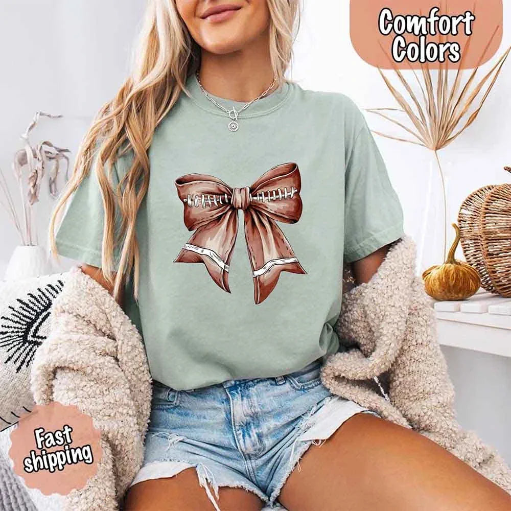 Football Bow T-Shirt