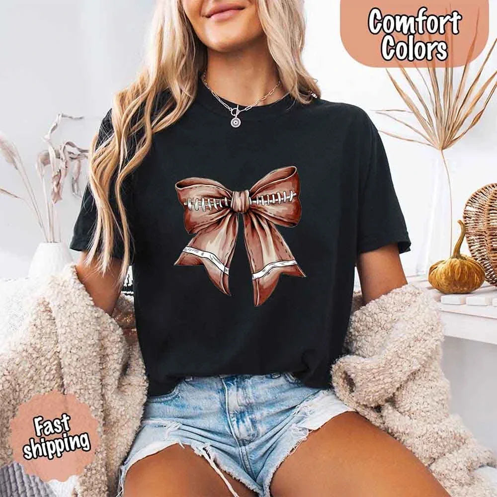 Football Bow T-Shirt
