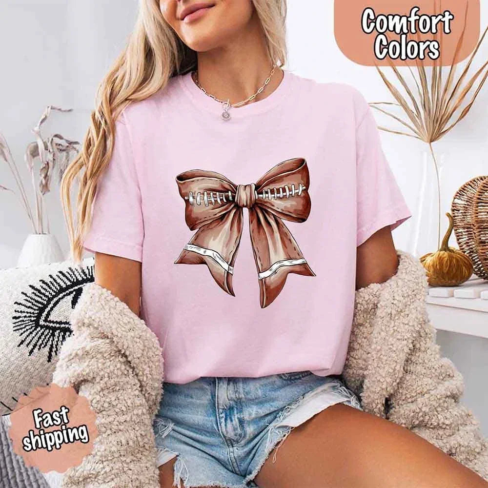 Football Bow T-Shirt