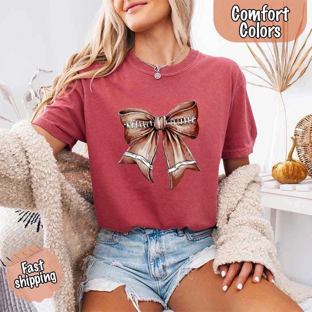 Football Bow T-Shirt