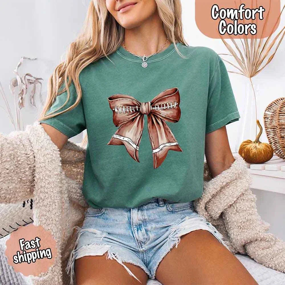 Football Bow T-Shirt