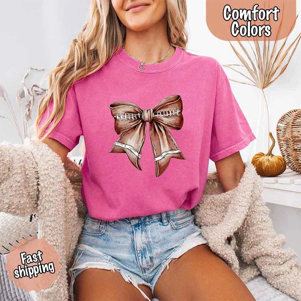 Football Bow T-Shirt