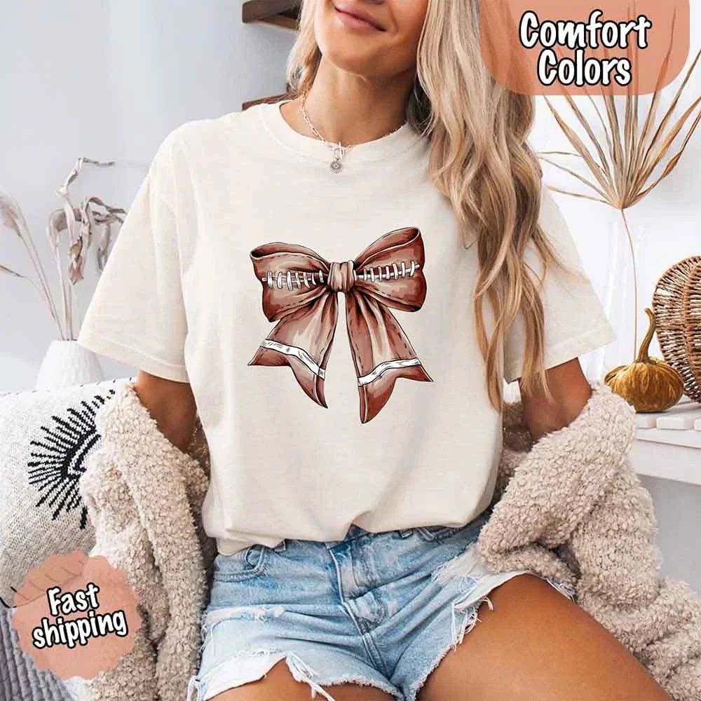 Football Bow T-Shirt