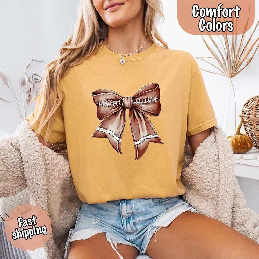 Football Bow T-Shirt