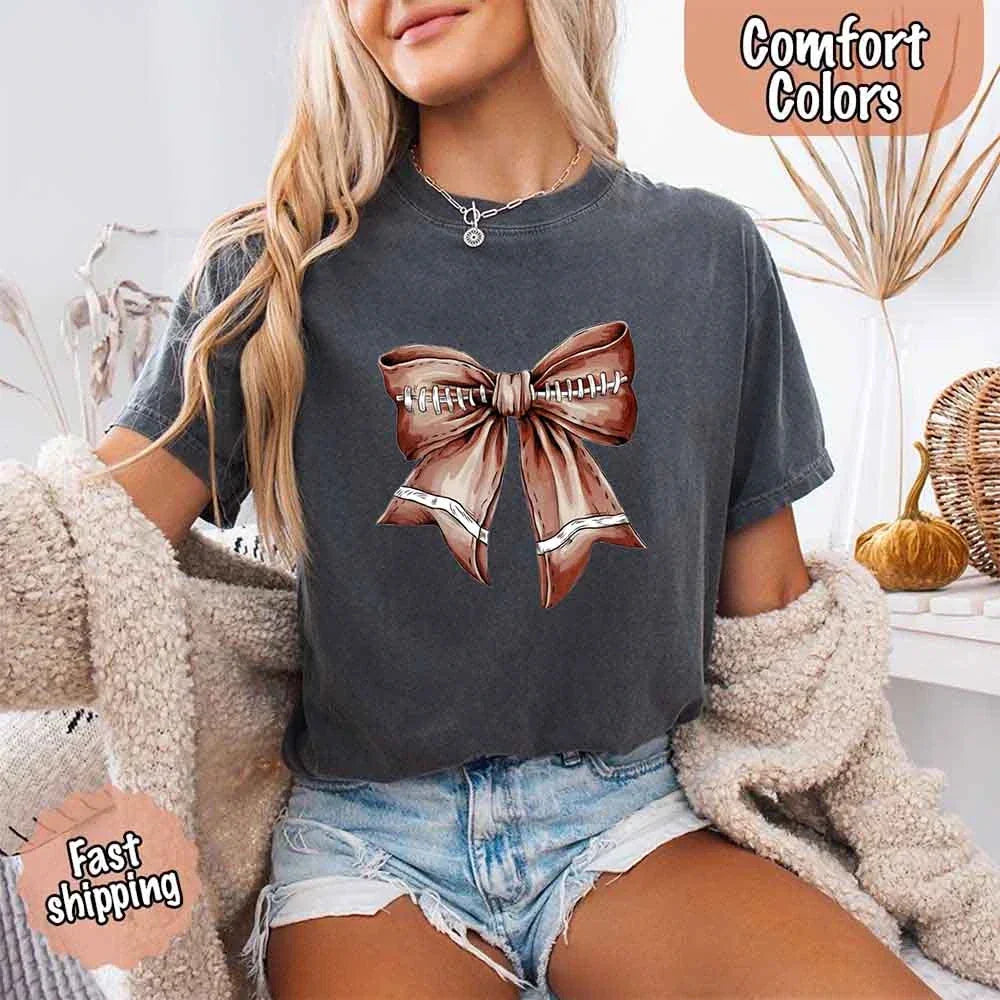 Football Bow T-Shirt