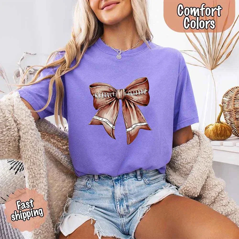 Football Bow T-Shirt