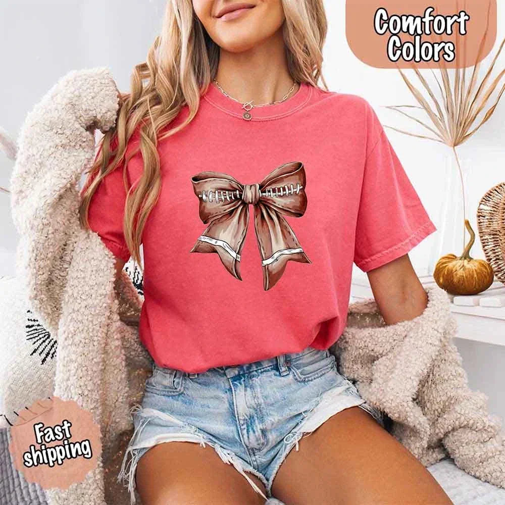 Football Bow T-Shirt