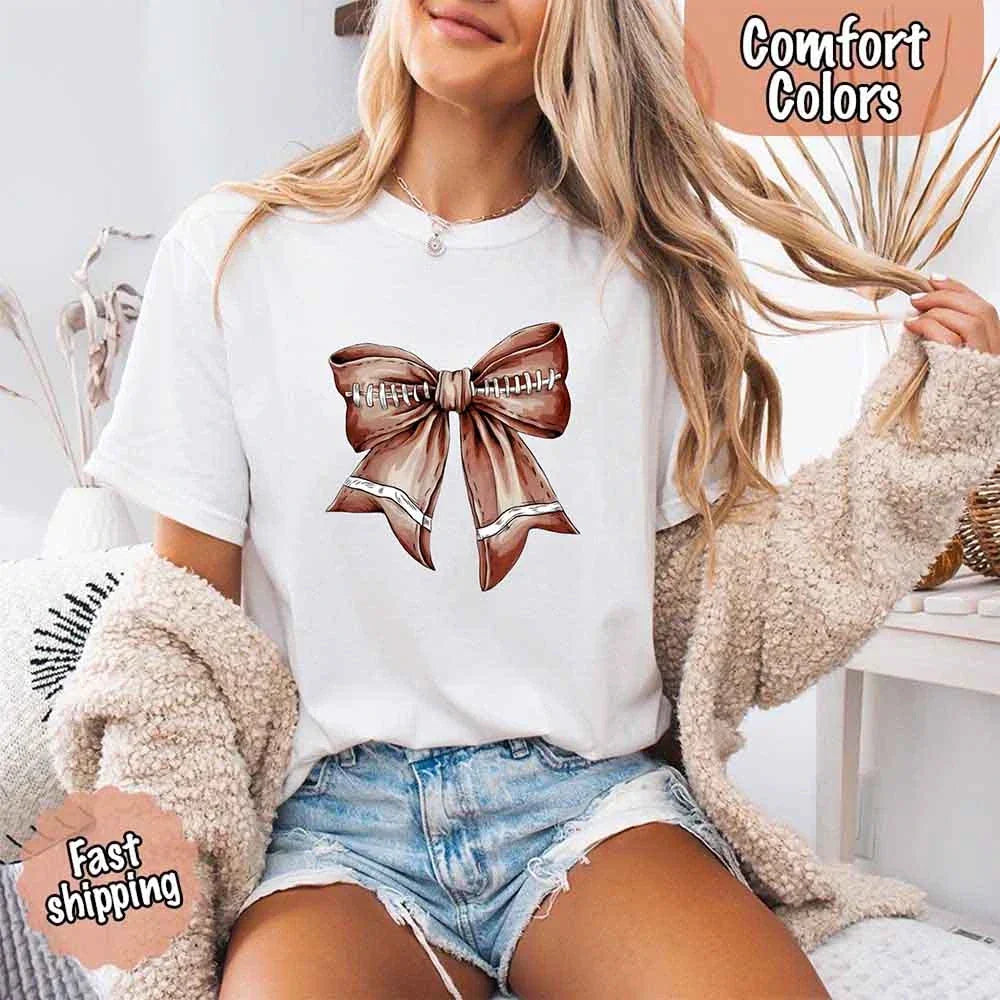 Football Bow T-Shirt