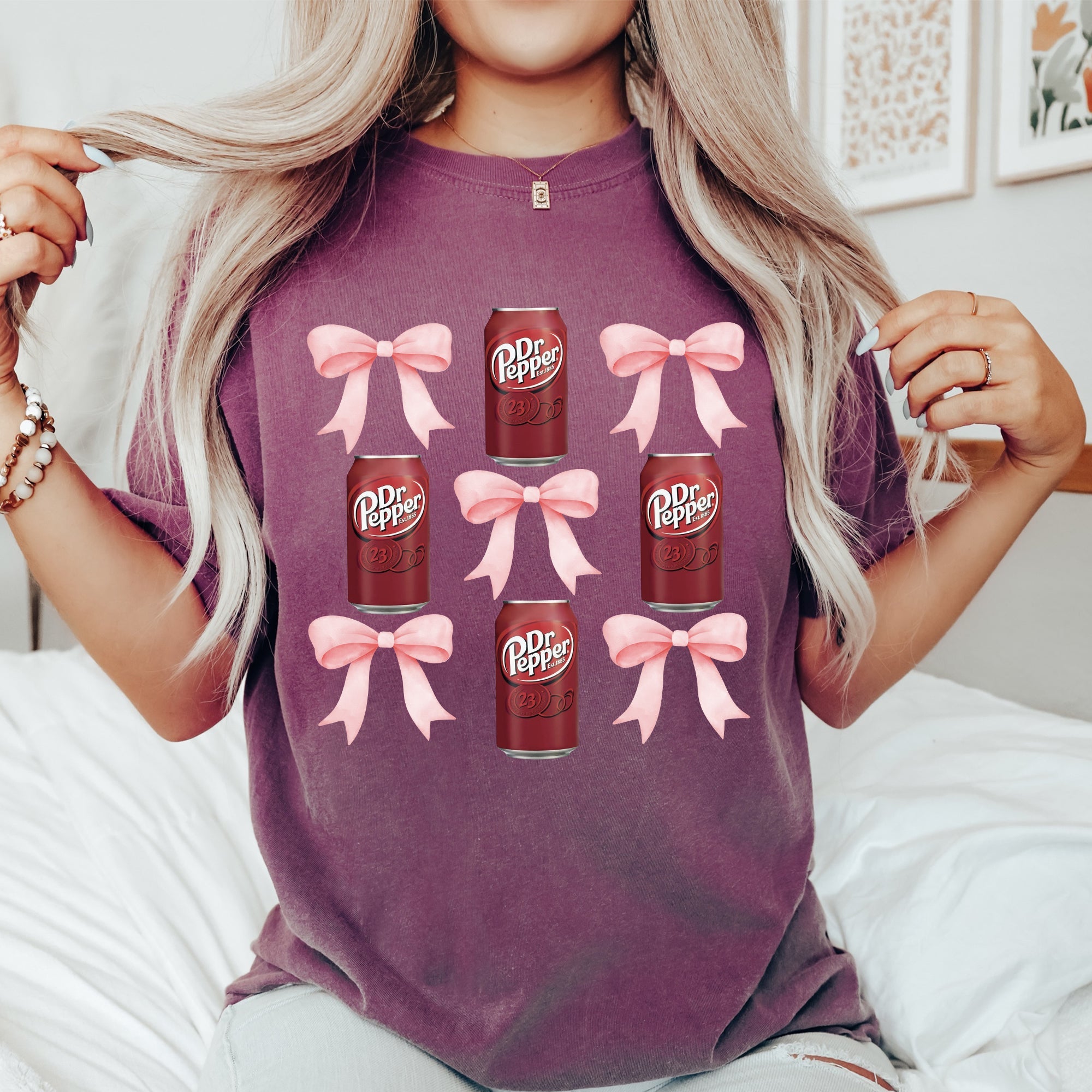 Dr Pepper Coquette Soda Pop BowTee
