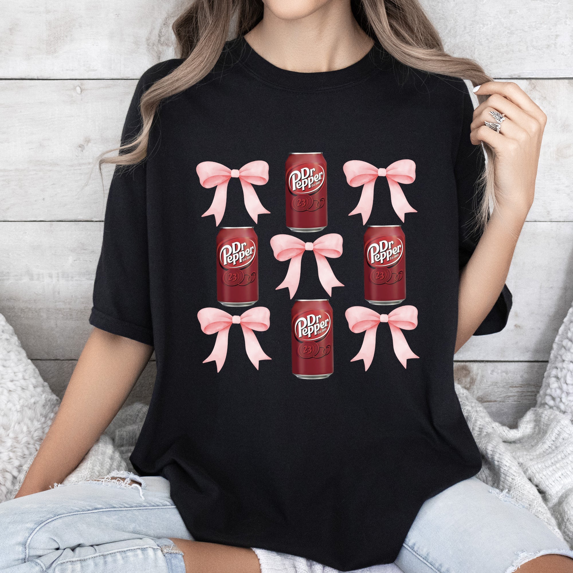 Dr Pepper Coquette Soda Pop BowTee