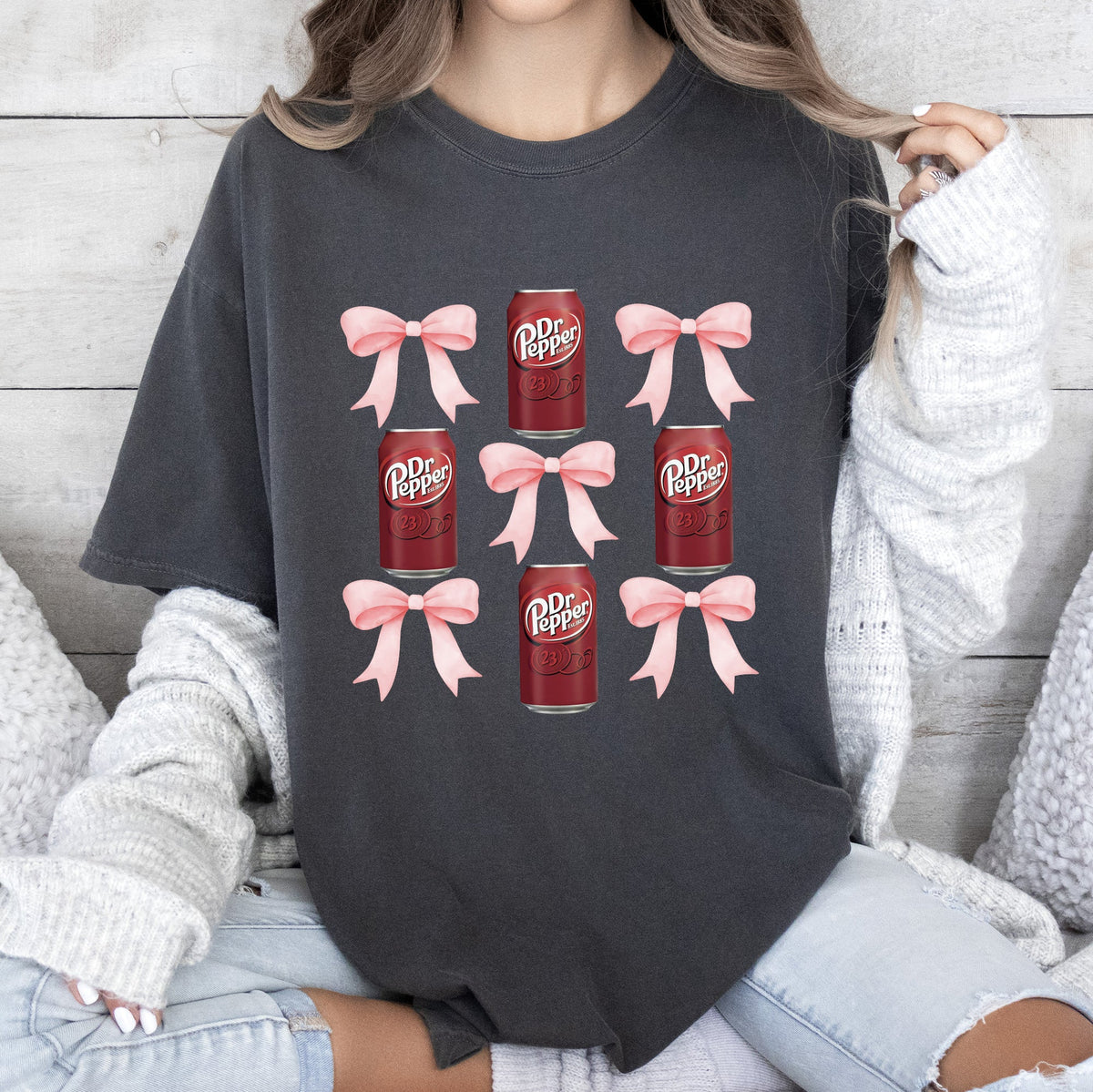 Dr Pepper Coquette Soda Pop BowTee