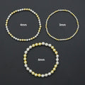 Gold and Silver Hematite Ball Beads Adjustable Bracelet