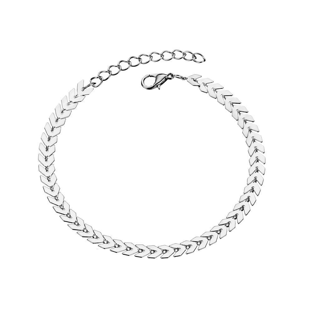 Gold Metal Anklets Double Layers