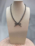 Western Faux Bow Pearl {18 inch} Necklace