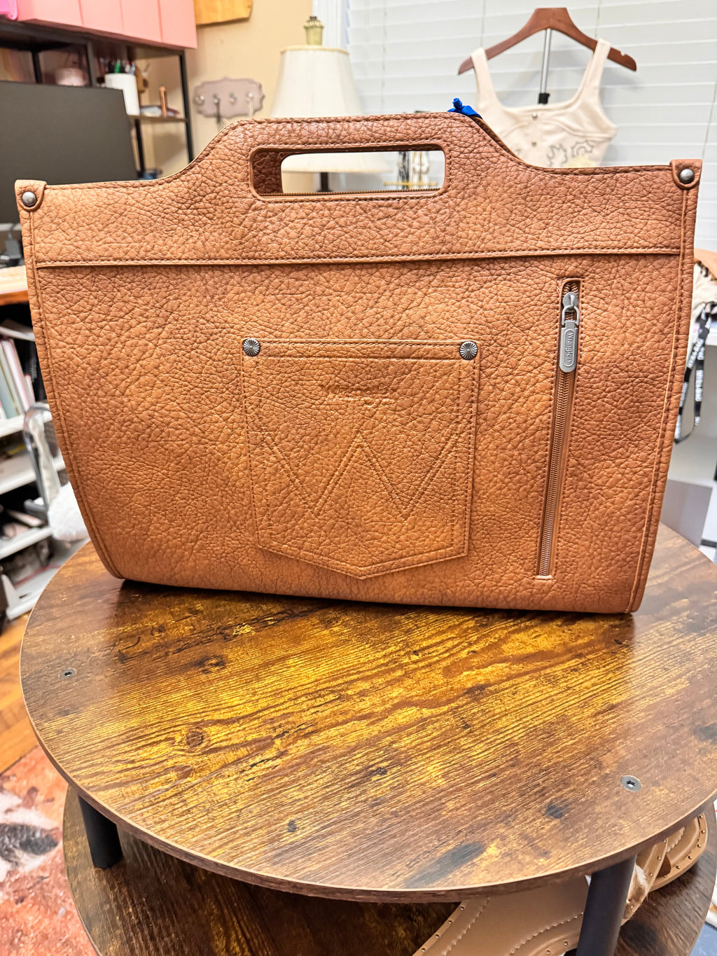 Wrangler Genuine Cowhide  Large Tote/Crossbody