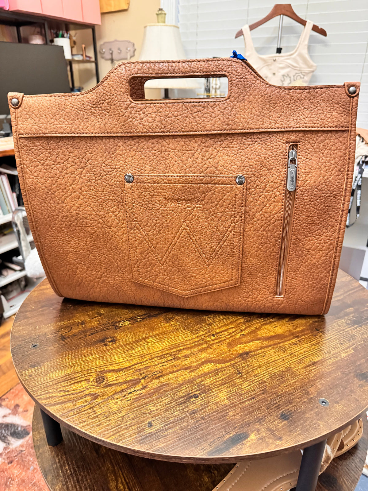Wrangler Genuine Cowhide  Large Tote/Crossbody