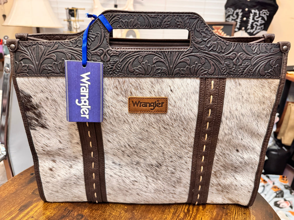 Wrangler Genuine Cowhide  Large Tote/Crossbody