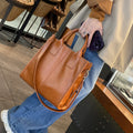 Vintage Vegetable Tanned Cowhide Large Capacity Handbags